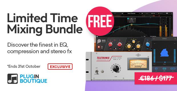 Plugin Boutique Limited Time Free Mixing Bundle』プラグイン3製品の