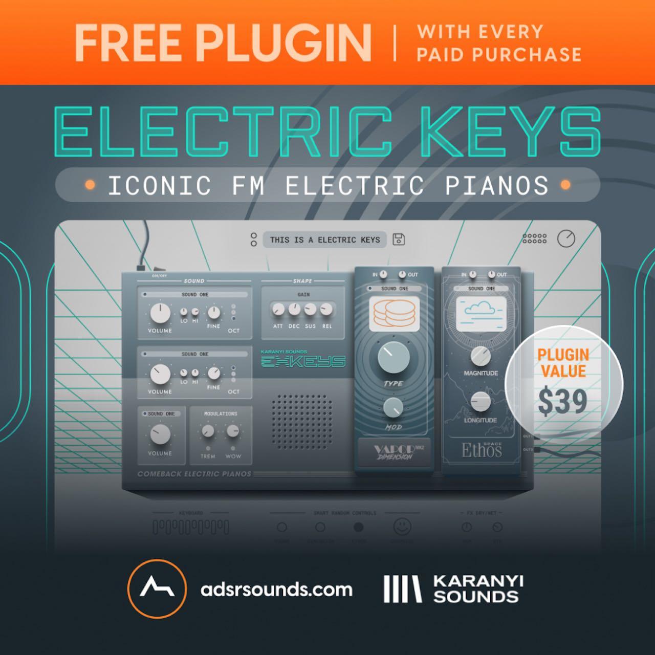 3/31まで】ADSRで買い物する人全員に『Electric Keys』を無料進呈（39