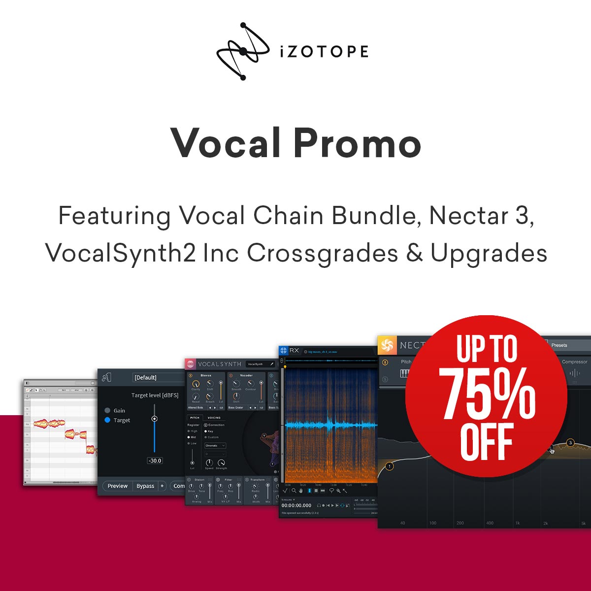 iZotope ボーカル処理系製品（Nectar3, VocalSynth2, RX Elements）が ...